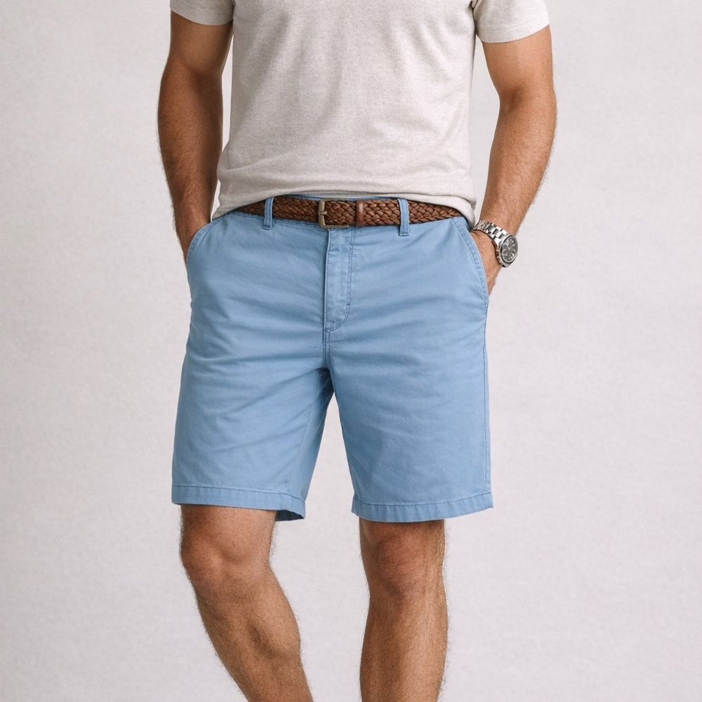 Tommy Bahama Blue Cotton Tencel Chino Shorts Men’s Size 35